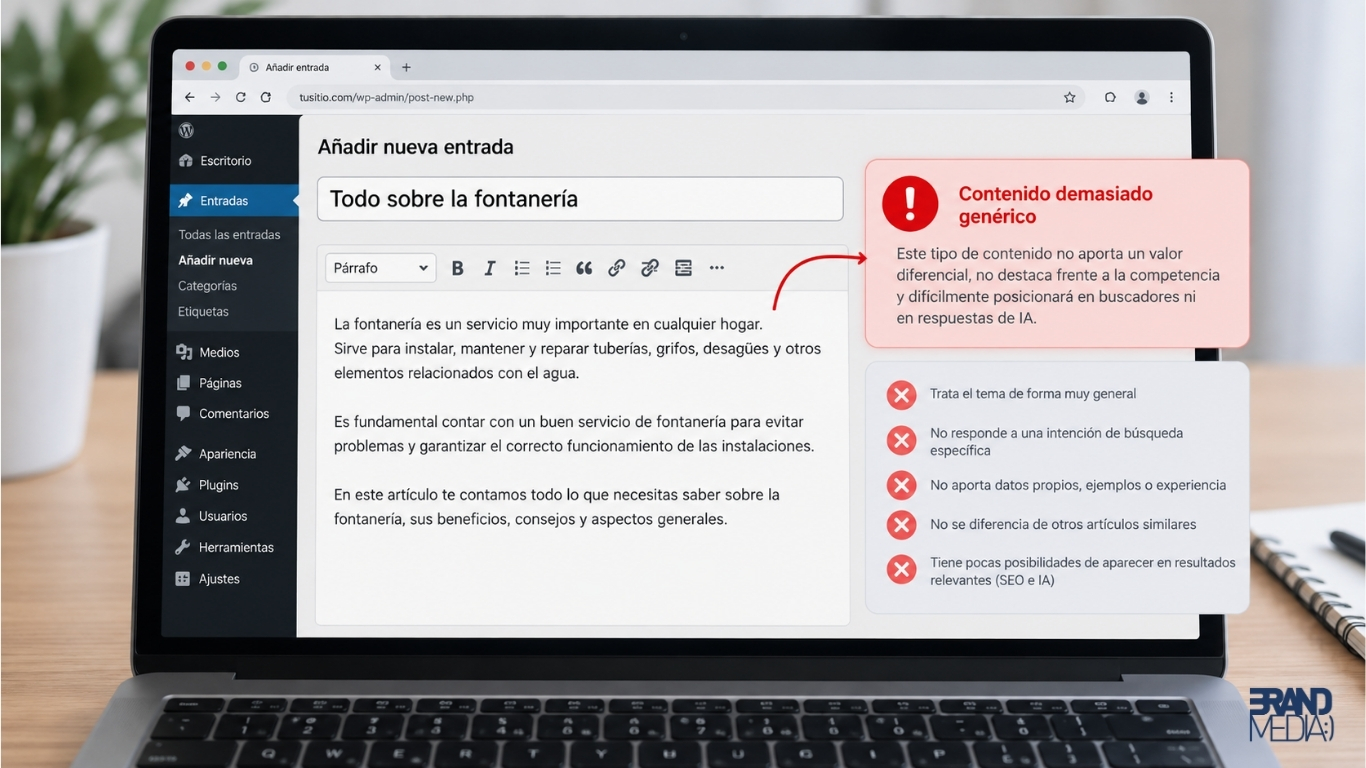 10 errores SEO que dificultan que la inteligencia artificial mencione tu empresa